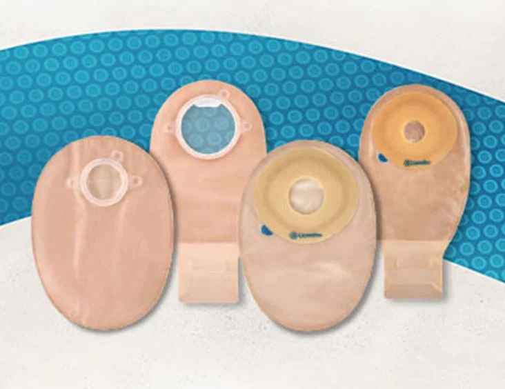 a range of ostomy pouches