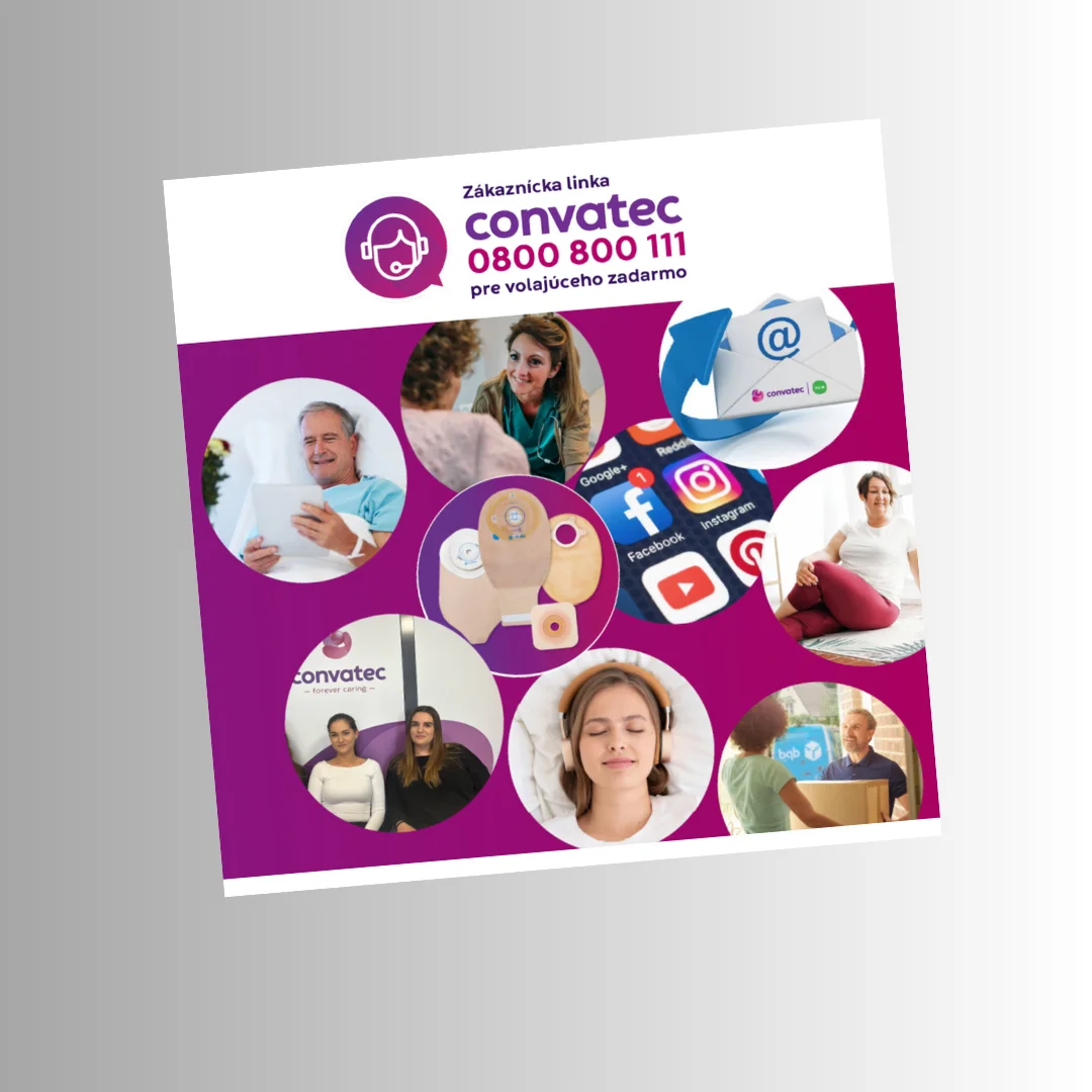 ružovo-biela krabica s obrázkom skupiny ľudí