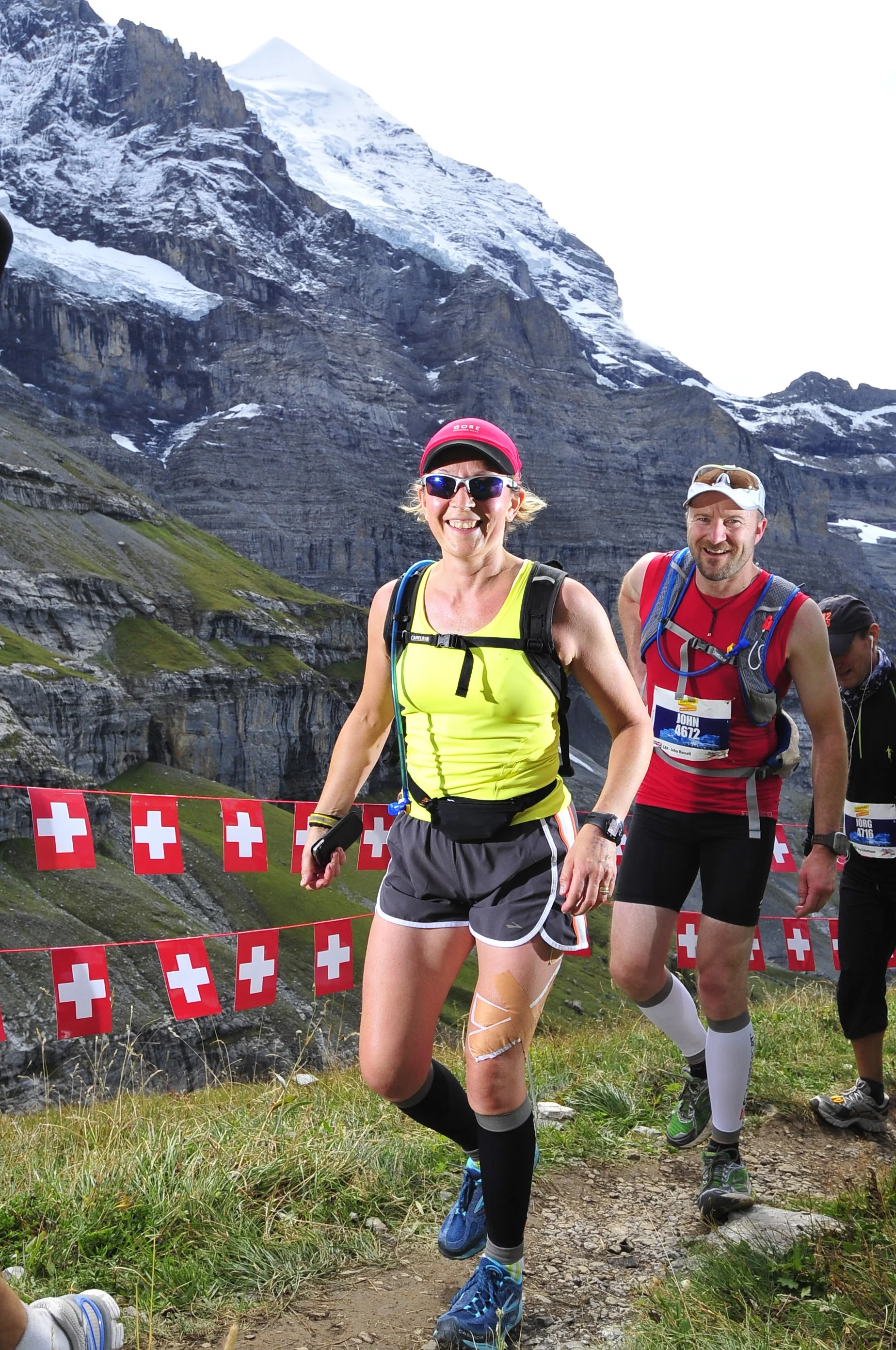 picture of woman living with an ostomy during a race